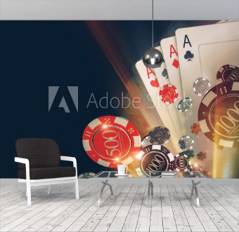 Picture of Casino Poker Chips Backdrop